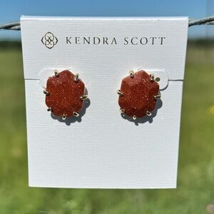 HTF Kendra Scott Morgan Earrings in Goldstone